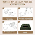 EHEYCIGA Orthopedic Dog Beds for Extra Large Dogs, Waterproof Memory Foam XL Pet Bed with Sides, Non-Slip Bottom and Egg-Crate Foam Big Dog Couch Bed with Washable Removable Cover, Dark Green