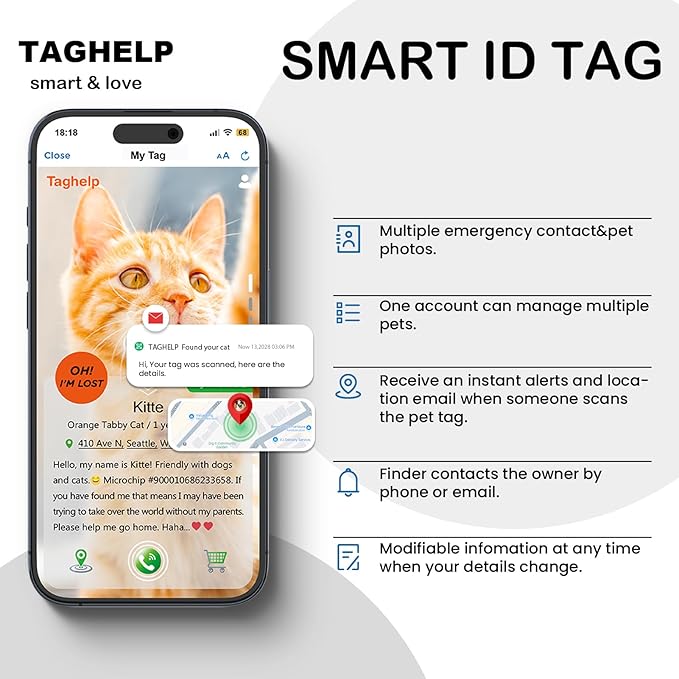 Reflective-Breakaway Cat Collars with Bells with QR Code Name Tag, Cat ID Tag Personalized,Adjustable Small,Ideal for Girl Cats Male Cats Kittens Puppies (Black B,Collar Only)