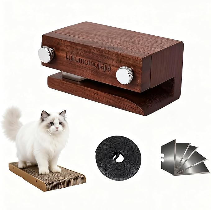 Cardboard Cutter for Cat Scratchers,Wooden cat Cardboard Cutter，Box Cutter for cat Scratcher,DIY Cat Scratchers Strip Tool