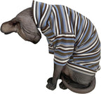 Vintage Stripes Sphynx Hairless Cats Shirt Cotton Cat Turtleneck Pet Clothes Kitten T-Shirts with Sleeves for Sphynx Cats (Storm, Small)