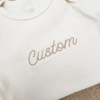 COUPLEHOODIES Personalized Baby Onesie Bodysuit – Custom Embroidery Gift for Pregnancy Reveal Baby Shower or First Grandchild
