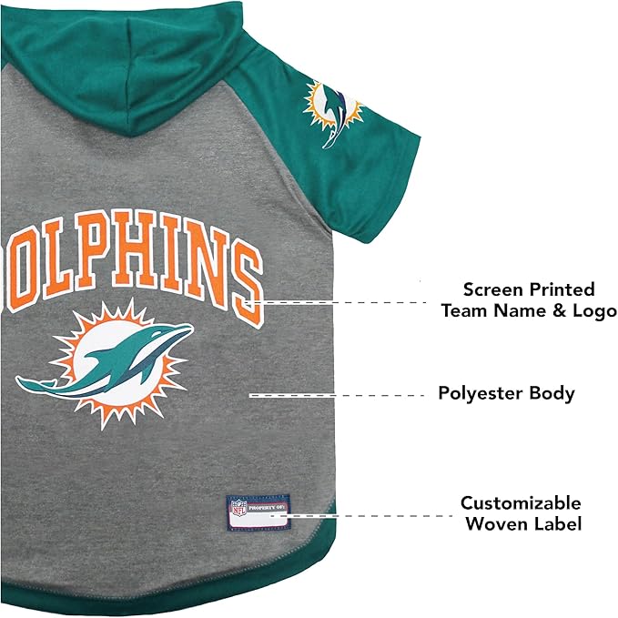Miami Dolphins Hoodie Tee Shirt