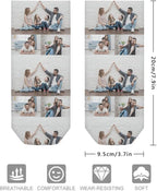 Personalized Ankle Socks with Face Custom Photo Socks Low Cut Ankle Socks Athletic Socks Valentine's Day Gifts for Women Men