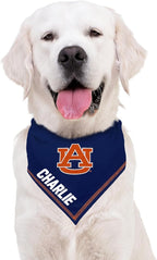 NCAA Auburn Tigers Personalized Tie Bandana for Dogs & Cats, Size Small/Medium. Custom Dog Bandana Scarf Bib for Pet Cat Dog. The Ultimate Game-Day & Party Customizable Bandana