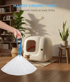 120 Count Automatic Cat Litter Bags Compatible with PURA MAX 2/MAX/X & ScoopFree Clumping, Tear-free & Leak-Proof Self-cleaning Cat Litter Box Waste Bags with Durable Drawstring 22.8" x 11.8"