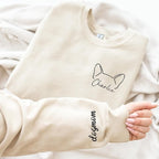 Personalized Dog Mom Sweatshirt, Custom Pet Name Sweater for Women, Dog Lover Gift, Cute Pet Apparel