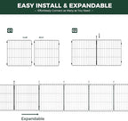 FXW MiniPaws Unleashed Dog Playpen, Expandable & Portable Design for Yard, RV Camping and Indoor Use, for Puppies and Small Dogs, 20-inch 32 Panels
