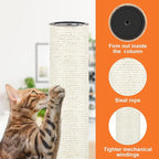 4 PCS M8 Cat Scratching Post Replacement, 15.7 x 3.1 Inch Sisal Pole Cat Tree Replacement Post with Screws, Refill Scratcher Posts for Indoor Kitten Tree Tower Spare Cat Furniture Protector