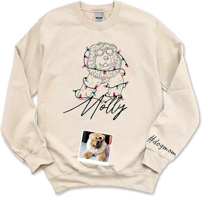 Custom Sweatshirts Design Your Own Personalized Sweatshirt For Women Gift For Dog Owner Dog Lovers for Christmas