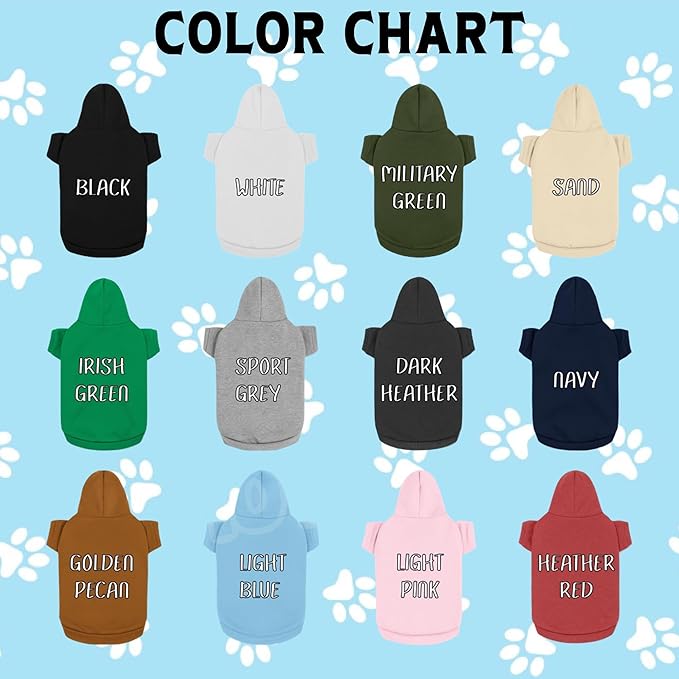 Personalized Name Dog Hoodie, Printed/Embroidered Puppy Sweater with Name/Text, Custom Pet Clothes Warm Winter Outfit for Dogs, Bright Puppy Sweatshirt, Pet Birthday Outfit, Gift for Dog Lovers 03