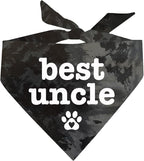 Best Uncle Father's Day, Valentine's Day, Birthday Dog Bandana (Black Scrunch, OS 588)