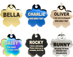 Engraved Dog Tags Personalized - Stainless Steel Engraved Dog Cat ID Tags Front & Back up to 8 Lines of Text Color Plating Gold, Rose Gold, Blue, Black, Nebula by PetANTastic