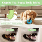 Dog Chew Toys, Indestructible Dog Toys for Aggressive Chewers - Small & Medium Breed, Durable Rubber Chew Bone Toy for Small Dogs, Tough Tire Dog Toy, Puppy toys for Teething, Anxiety & to Keep Busy