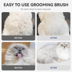 aumuca Skin Friendly Self-Cleaning Slicker Brush for Dogs & Cats, Gentle Pet Grooming Tool for Shedding & Deshedding, Efficient Hair Remover for Long & Short Haired Pets