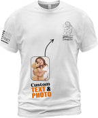 Customized Awesome Like My Daughter Shirts, Fathers Day Shirt with Kids Names, Funny Dad Shirts for Men