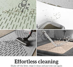 OHMO Cat Litter Mat Large Trapping Mat Premium Silicone Rubber 31.5x23.6 Ash Grey, Waterproof and BPA Free Kitty Litter Box Mat, Easy to Clean and Keeps The Floor Tidy