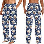 Custom Couple Pajama Pants Sock with Funny Face, Personalized PJ Anniversary Birthday Women Men Pants