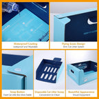 3 PCS Disposable Litter Boxes for Cats, 17.1x13.2x5.7 in Cat Litter Box with Disposable Cat Litter Scoop, Portable Waterproof Travel Litter Box for Cats