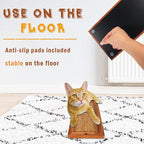 Cat Scratching Post - 2 PCS, Wooden Sisal Cats Wall Scratcher, Floor or Wall Mounted Vertical Cat Scratch Pad for Indoor Cats Adults or Kittens, Cat Wall Furniture Protector