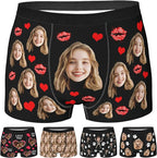 Personalized Underwear for Men with Face Custom Face Boxers Customized Boxer Briefs Funny Gifts for Him Husband Boyfriend