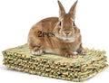 Sukh 2 PCS Rabbit Grass Mats - Natural Hay Woven Bunny Rabbit Bad Cage Mats Pet Bedding Cooling Sleeping Nesting & Toys for Hamster Bunny Chinchilla Guinea Pig Mouse Bird and Other Small Animal