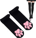 Cat Paw Thigh High Socks Golves, Cute Soft 3D Toe Beans Socks Mittens Kitten Claw Pad Socks for Girl Women Cosplay Set…