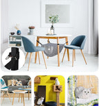 Unittype 2 Pieces Cat Cage Hammock Hanging Pet Bed Double Layer Soft Plush Hanging Pet Comfortable Hammock Bed for Indoor Kitten Ferret Hamster Rabbit or Small Animals, 2 Styles(Fish)