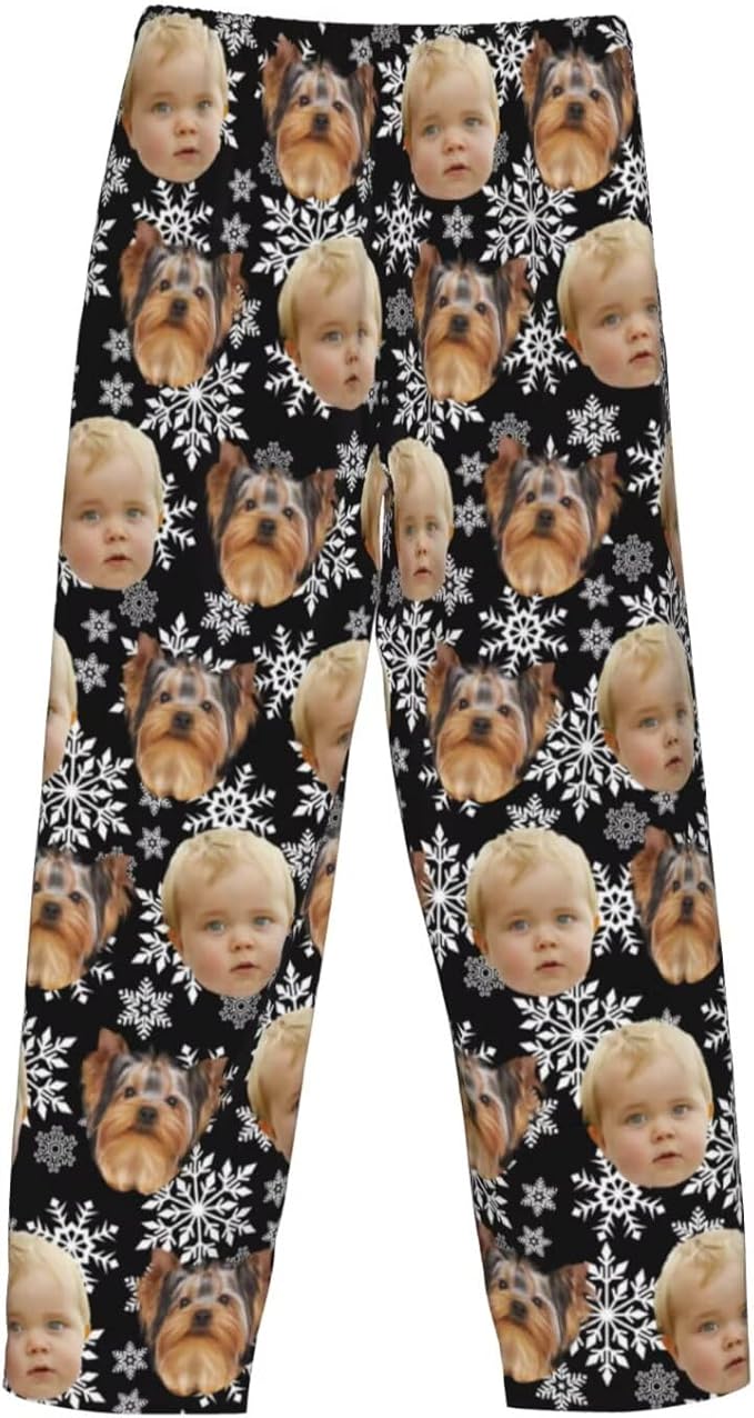 Custom Pajama Pants Personalized Pajama Bottoms With Photo Customizable Pajama For Men Women Add Your Design