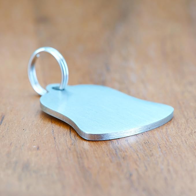 Ultra Joys Cat ID Tag Personalized Pet Tags, Durable Stainless Steel Small Pet Mini Dog Cat Tag Lightweight - Bell Tag in Silver