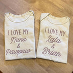 COUPLEHOODIES Personalized Baby Onesie Bodysuit – Custom Embroidery Gift for Pregnancy Reveal Baby Shower or First Grandchild