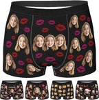 Personalized Underwear for Men with Face Custom Face Boxers Customized Boxer Briefs Funny Gifts for Him Husband Boyfriend