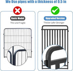 New Thickened Version Dog Playpen, 43 Inch Dog Fences for The Yard, Portable Outdoor Dog Playpen for Large/Medium/Small Dogs, Foldable Metal Dog playpen, with Doors (32 Panels, 43 Inch)