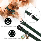Cat Collar,2 Pack Holiday Cat Collars Breakaway with Bell, DOGWONG Safety Buckle Red Green Christmas Cat Collar for Girl Boy Cats and Small Dogs，Adjustable 7-12 Inch,Pet Supplies Accessories