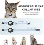 AirTag Cat Collars, Stretchy Collar with Apple AirTag Holder and Bell, Breakaway Ultra Design Elastic GPS Tracking Collars for Cats and Puppies, (7.5-12.5 Inch), Blue