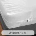 DMI Waterproof Mattress Protector, Mattress Pad, Waterproof Mattress Cover, Bed Pad and Bed Cover, Encased Zippered Fit, Queen (Pack of 1), White