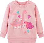 RETSUGO Toddler Baby Girls Sweatshirts Casual Pullover Crewneck Winter Long Sleeve Tops Shirts Clothes 3T-8T