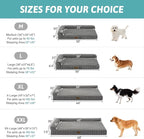 Cute Dog Bed, Faux Rabbit Fur Orthopedic Foam Dog Bed with Sides, Removable Washable Cover & Waterproof Lining, Comfortable Pet Couch for Extra Large Dogs, Grey (48" L x 35" W x 7.5" Th)