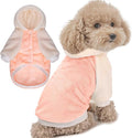 FabriCastle Dog Hoodie Sweater for Small Dogs Boy and Girl, Dog Clothes S XS XXS Puppy Sweatshirt, Pet Outfit, Cat Clothing Super Soft Warm Snap On Closure (Peach-Cream, Small)