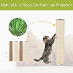 4 Pcs Cat Scratching Post Replacement for Indoor 15.7 x 3.1 Inches Cats Tree Replacement Parts Natural Sisal Cat Scratch Posts Refill Pole Part with M8 Screws Spare Cat Furniture Accessories