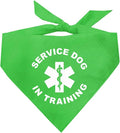 Service Dog in Training Dog Bandana (Lime Green, OS 289)