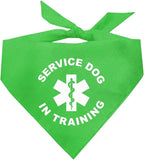 Service Dog in Training Dog Bandana (Lime Green, OS 289)
