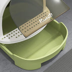 PawHut Cat Litter Box, Covered Kitty Litter Box with Lid, Scoop, Deodorizing Bags for Odor Control, Privacy, Portable, Easy to Clean, Green