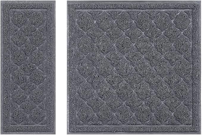 unipaws Cat Litter Trapping Mat, Litter Box Scatter Control Pad, Litter Free Floors and Urine Waterproof, Gentle on Paws, No Phthalate