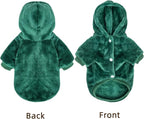 FabriCastle Dog Hoodie Sweater for Small Dogs Boy and Girl, Dog Clothes XS XXS Puppy Sweatshirt, Pet Outfit, Cat Clothing Super Soft Warm Snap On Closure (Dark Green, Small)