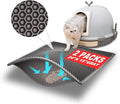 Pieviev 2 Packs Cat Litter Mat Double Layer Waterproof Urine Proof Trapping Mat (24"X15", Gray)