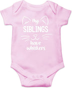 AW Fashions My Siblings Have Whiskers Baby Bodysuit Funny Cute Infant Outfit Romper Clothing Boys Girls