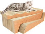 Cat Scratch Pad, 3 Packs Corrugated Cardboards Cat Scratcher Pads for Indoor Cats, Durable Scratching Board for Small Medium Cats Kitten, Suitable for Cats to Rest, Grind Claws and Play