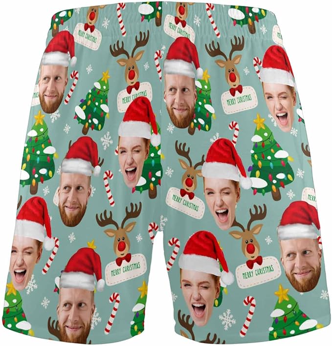 Custom Pajama Pants for Men, Personalized PJ Pants with Photos, Custom Mens Pajama Shorts, Gifts for Dad Husband