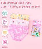 Girls and Toddlers 100% Cotton Underwear Tagless Soft Panties Size 2-3T,4-5T,6,8,10,12 (6-Pack)