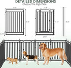 Dog Playpen Metal Dog Fence Outdoor for Yard 32" Height 40 Panels Portable Dog Pen Pet Kennel for RV Camping(Black-Silver)